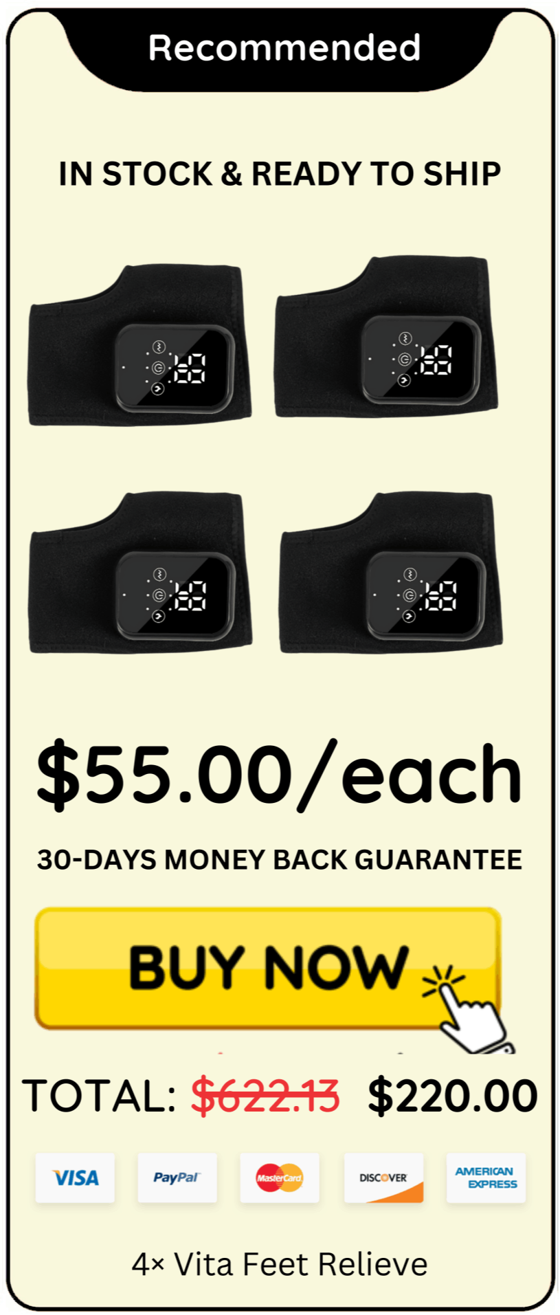 Vita Feet Relieve offer package price 